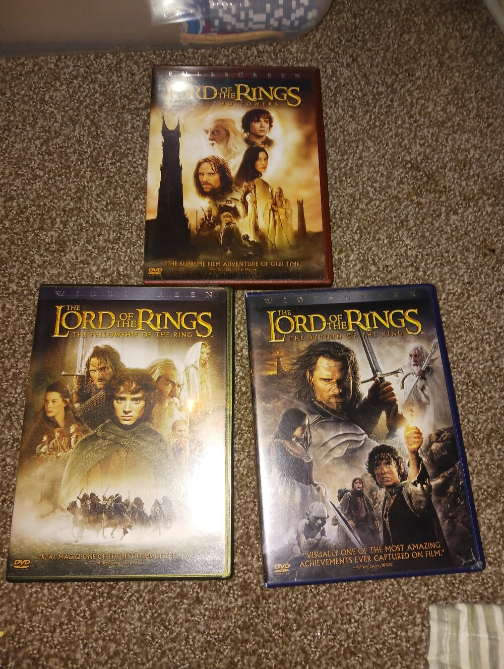 The Lord of the Rings Trilogy DVD Set - Brown/Gold Covers